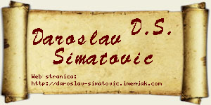 Daroslav Simatović vizit kartica